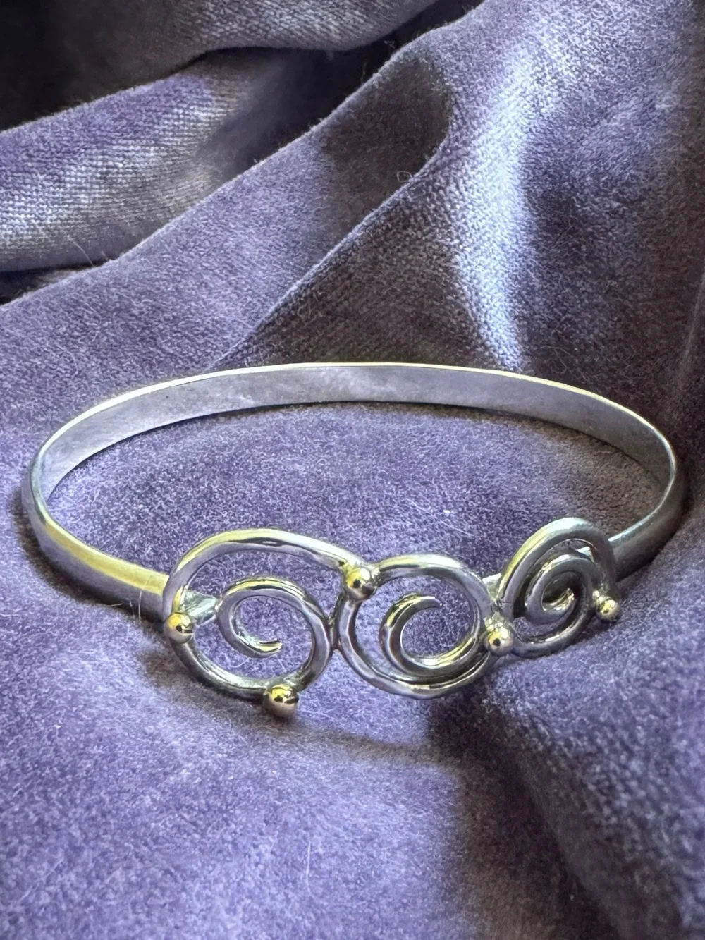 3 Island Swirl Silver & 14k Gold Bracelet by Sonya’s of St. Croix